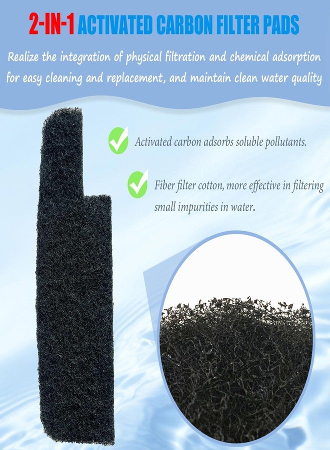 SHIGATSU 4 Set Three-Stage Filters Replacement Media Kit for Seachem Tidal 55 Filter, Replacement Aquarium Filter Sponge and Activated Carbon Pad for Fish Tank Filter - Image 3